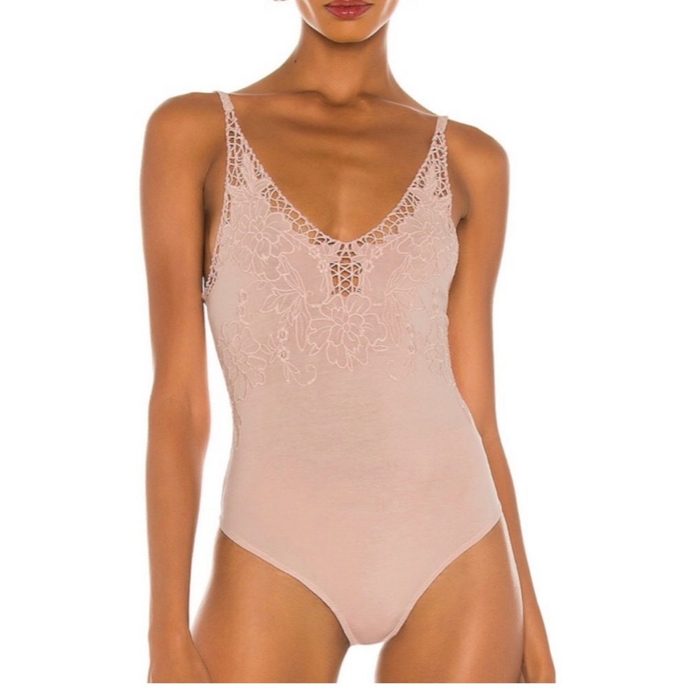 FREE PEOPLE Lea Bodysuit Pink Small New with tag